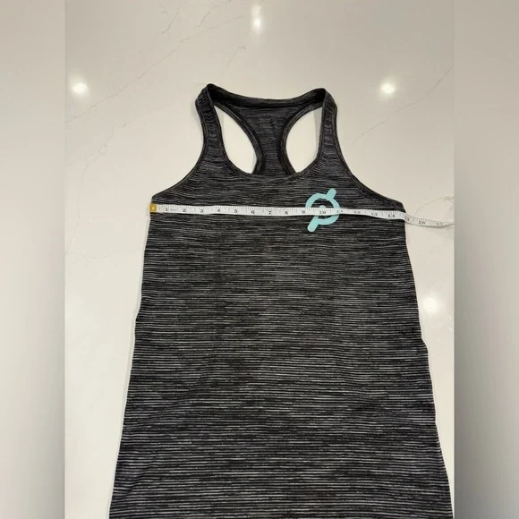 Lululemon Peloton Swiftly Speed Racerback Tank Heathered Black - Picture 3 of 10